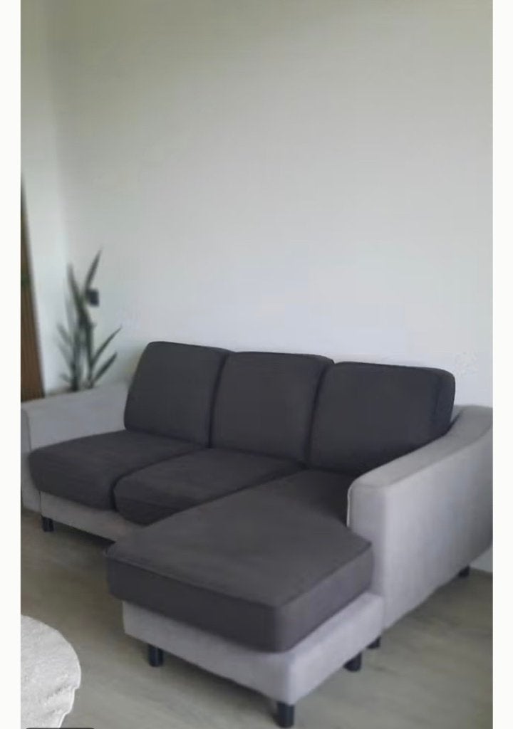 Comfortable grey corner sofa-3 person, Ophalen, Gebruikt, Minder dan 75 cm, 150 tot 200 cm