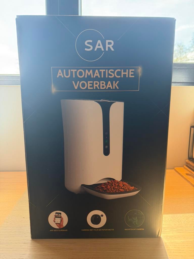 Automatische voerbak met camera, 6 liter, wit, nieuw in doos, Verzenden, Nieuw