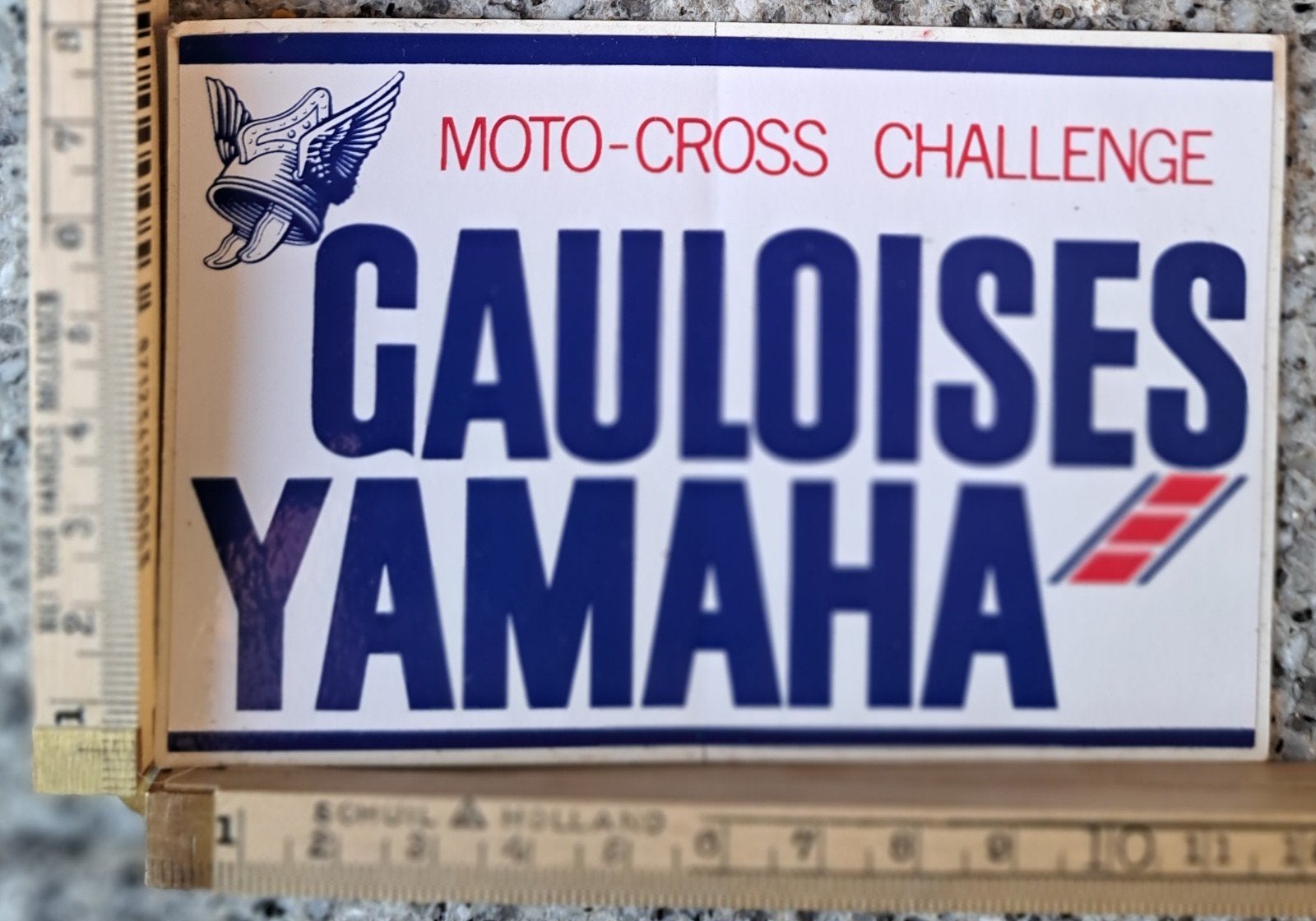 Vintage sticker Moto-cross motorcross Gouloise Yamaha, Verzamelen, Ophalen of Verzenden, Zo goed als nieuw, Auto of Motor