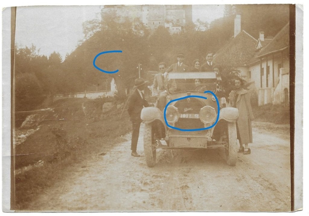 onbekend merk auto Cadillac ? foto auto Frankrijk, Verzenden, Foto, Zo goed als nieuw, Voor 1940