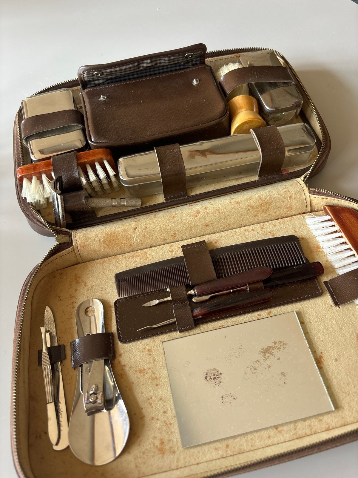 Vintage Reis Toilettas / Grooming Kit, Ophalen of Verzenden