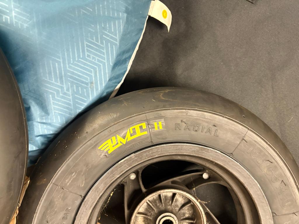 Zip SP 98 Velgenset met nieuwe PMT slicks, Fietsen en Brommers, Brommeronderdelen | Scooters, Ophalen of Verzenden, Gebruikt