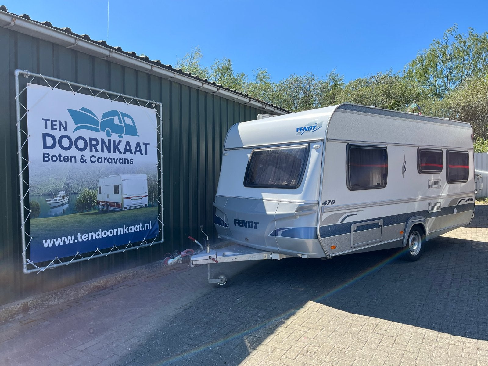 Fendt Saphir 470 / 2007  Goed Onderhouden / inruil mogelijk, Caravans en Kamperen, Vast bed, Rondzit, Bedrijf, Kachel