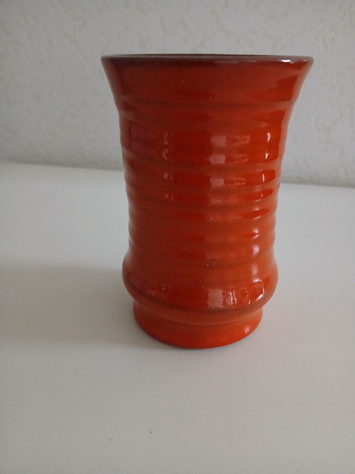 Vintage oranje vaas, Ophalen of Verzenden