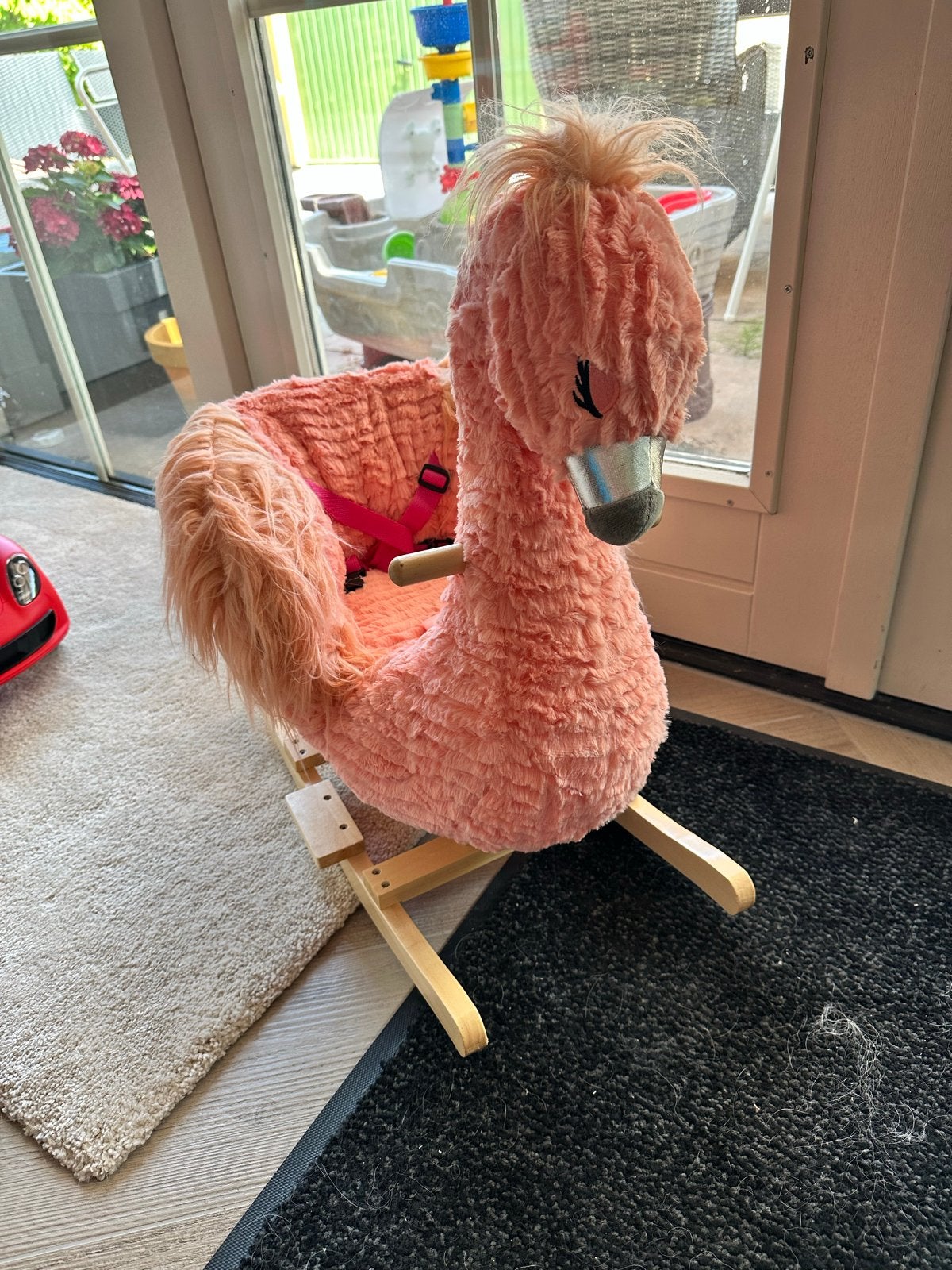 Roze Flamingo Schommelstoel voor Kinderen, Ophalen, Zo goed als nieuw, Meisje