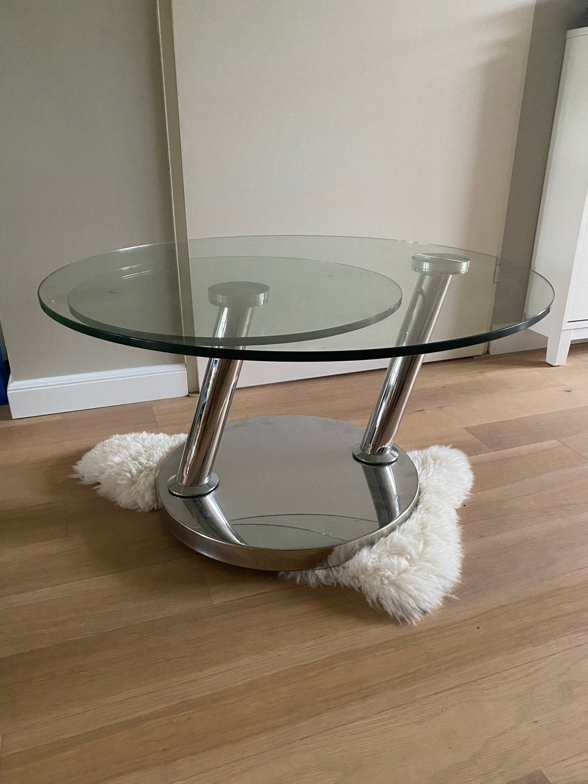 Kesterport Design Signet Glazen Salontafel - Bauhaus Stijl, Bauhaus, 100 tot 150 cm, Rond, 5 – 50