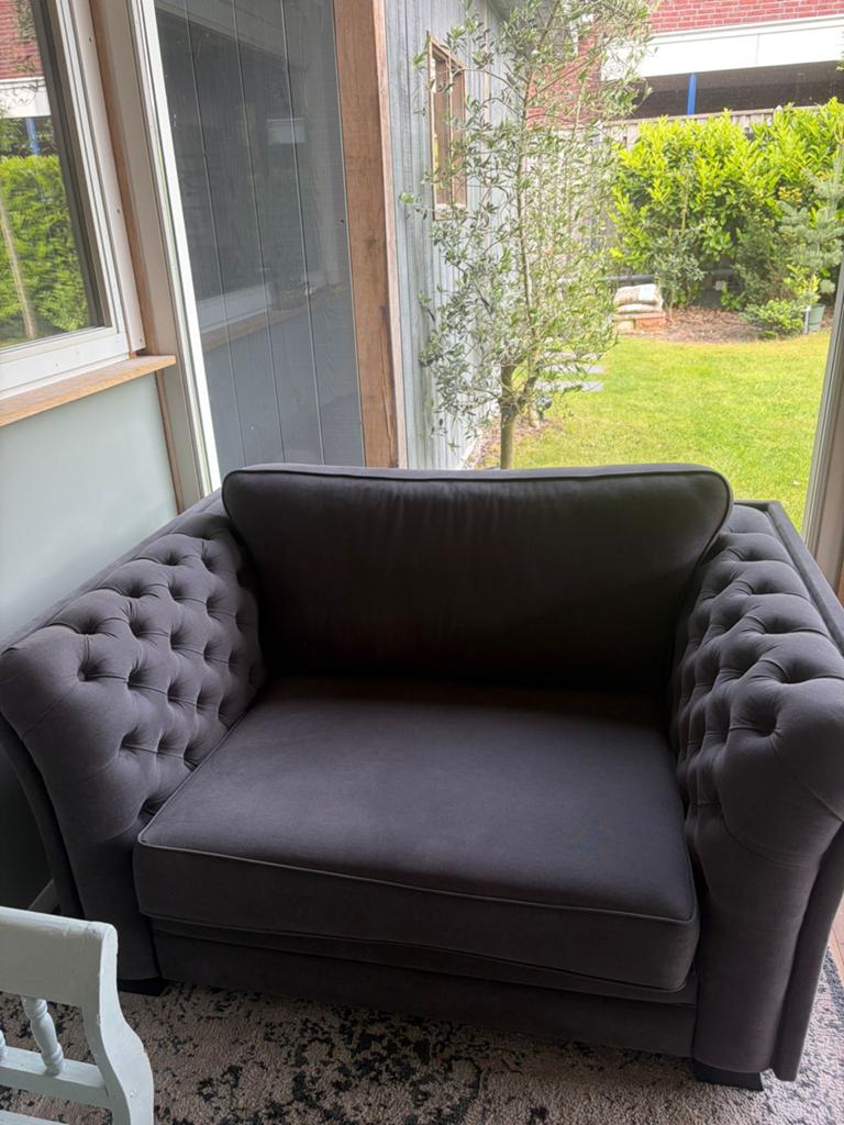 Loveseat Bank Stoel sofa Landelijke stijl - De Bongerd, Ophalen, Tweepersoons, 75 tot 100 cm, Minder dan 150 cm