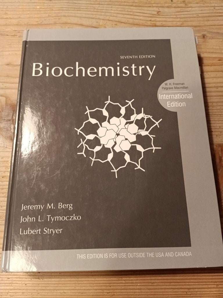 Biochemistry - Zevende Editie - International Edition, Boeken, Jeremy M. Berg, John L. Tymoczko, Lubert Stryer, Zo goed als nieuw