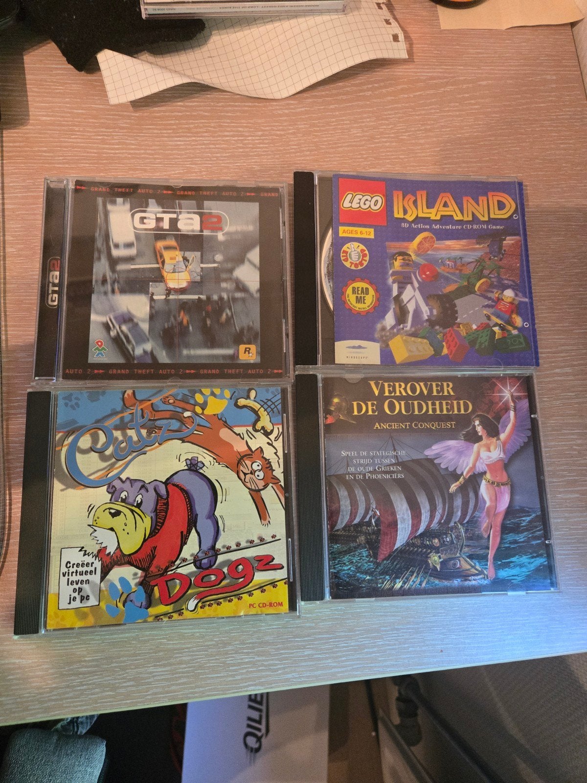 PC CD-ROM Spellen Bundel: GTA 2, Lego Island, Catz, Ancient, Spelcomputers en Games, Games | Pc, Gebruikt, Overige genres, 1 speler