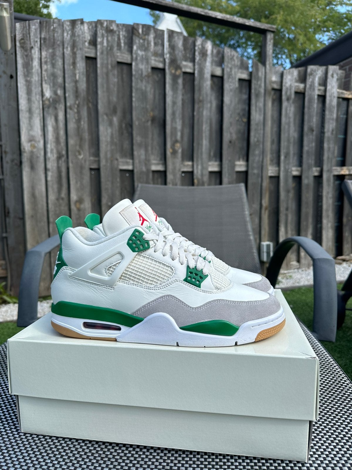 Jordan 4 SB “Pine Green” 45, Wit, Air Jordan, Ophalen of Verzenden, Sneakers of Gympen