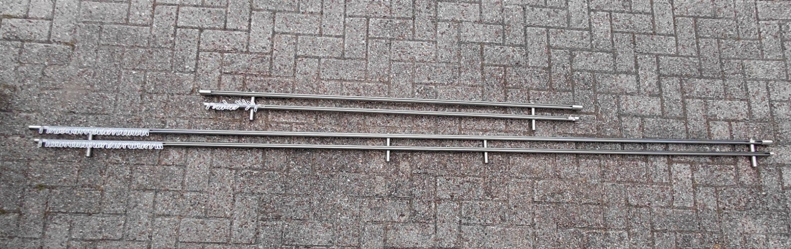 Gordijnrails Gordijnroedes RVS diverse afmetingen, Huis en Inrichting, Stoffering | Gordijnen en Lamellen, Ophalen, Gebruikt