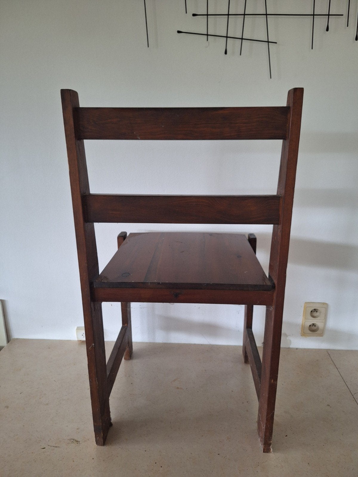 Vintage Houten Stoel - Opknapper, Antiek en Kunst, Antiek | Meubels | Stoelen en Banken, Ophalen of Verzenden
