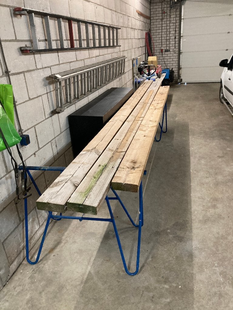 houten balken 7 x 20 x 4 en 5 m, Doe-het-zelf en Verbouw, Hout en Planken, Ophalen, Zo goed als nieuw, Balk, Vuren