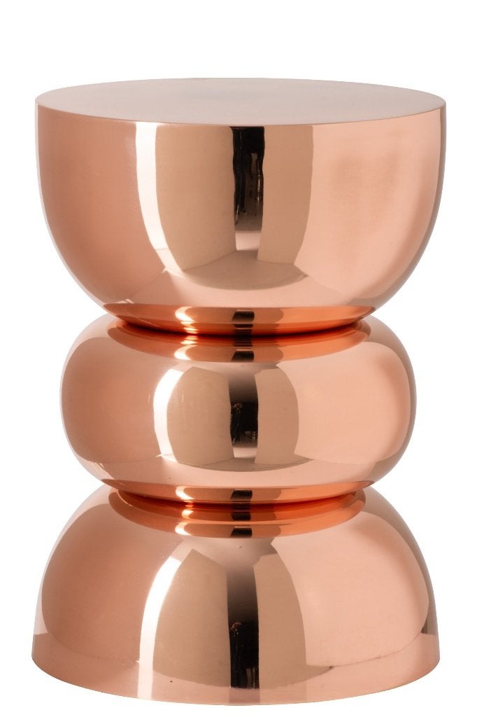 J-Line Bijzettafel Roségoud Metaal 43.5 cm, Huis en Inrichting, Minder dan 50 cm, Rond, Nieuw, Minder dan 50 cm