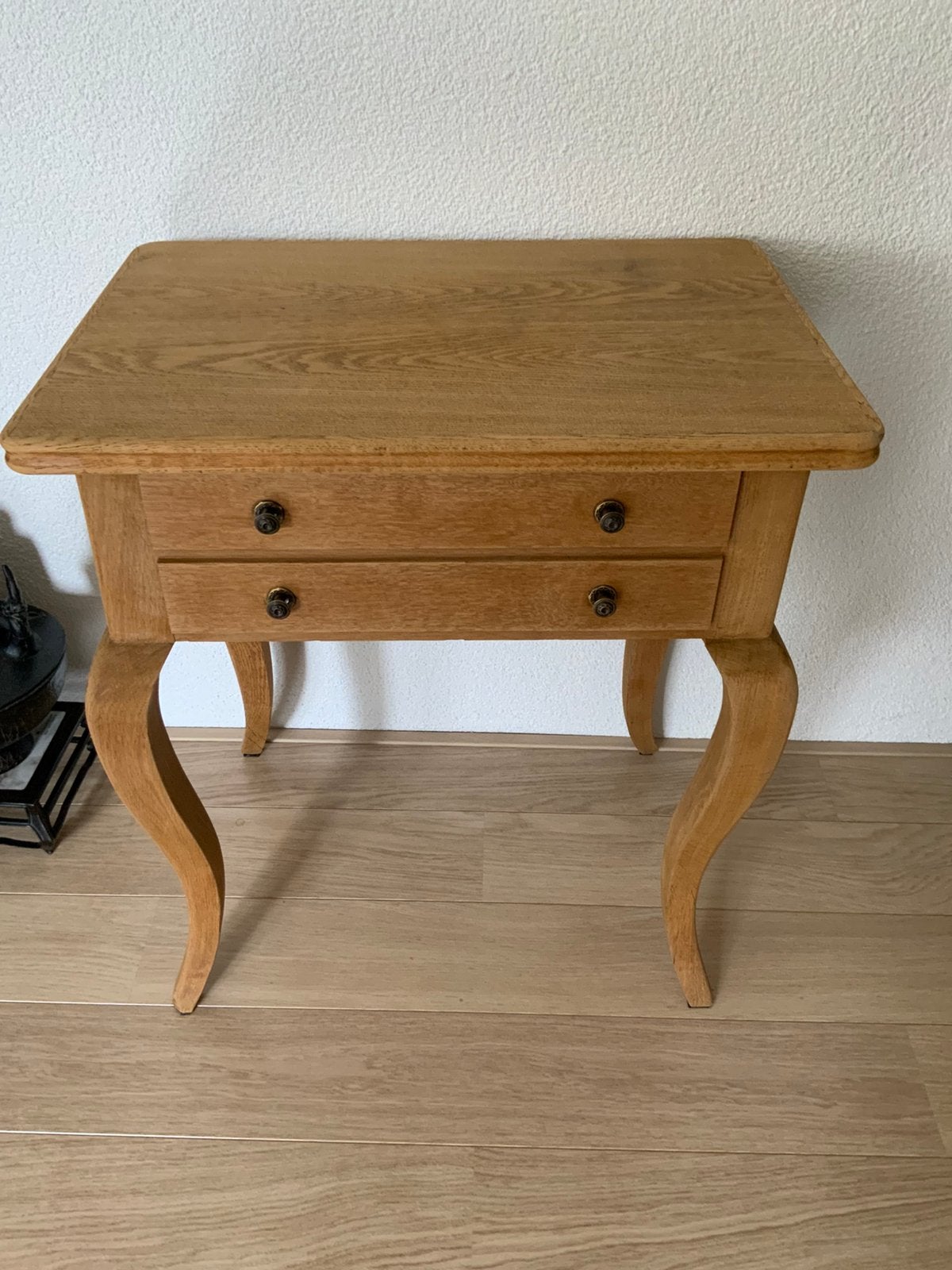 Schitterende Queen Ann bijzettafel, Ophalen, Zo goed als nieuw, Rechthoekig, 60 cm of meer