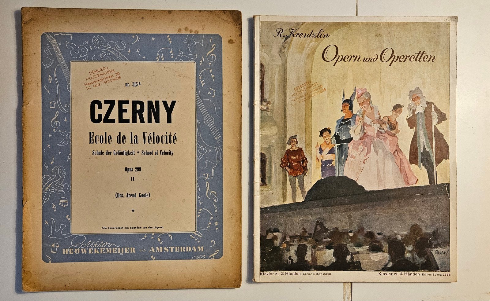 Partij vintage bladmuziek klassieke muziek, Ophalen of Verzenden, Gebruikt, Artiest of Componist, Klassiek