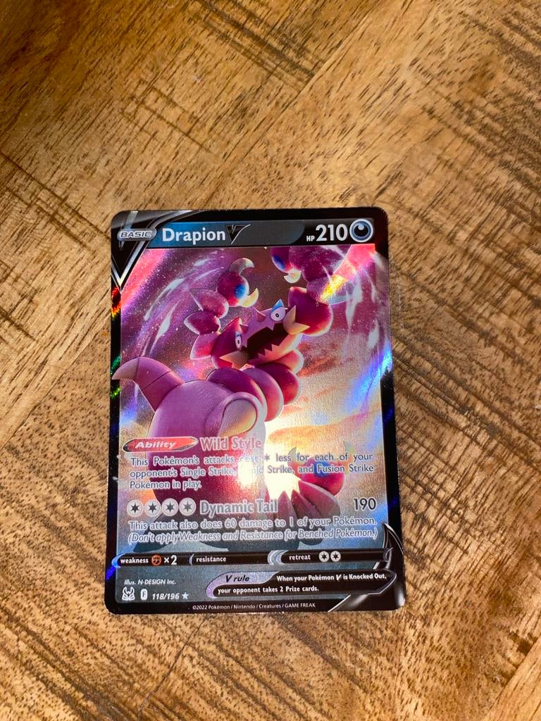 Pokémon Drapion V,Infernape V, Cinderace V, Giratina V, Hobby en Vrije tijd, Verzamelkaartspellen | Pokémon, Ophalen of Verzenden