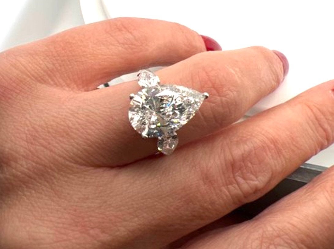 Nieuwe 14k witgouden ring met grote diamant van 6 karaat!, Nieuw, Ophalen of Verzenden, 17 tot 18, Met edelsteen