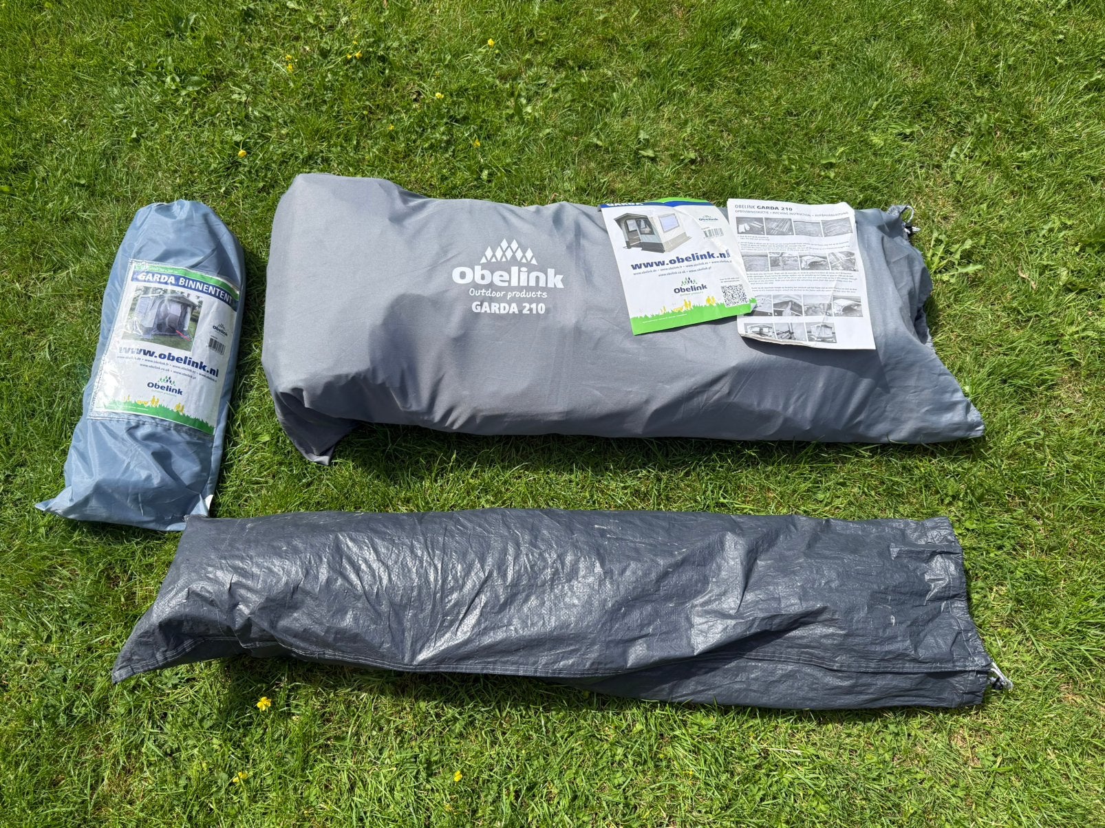 Obelink Garda 210 Schuur/keuken tent  incl Binnen/slaaptent, Ophalen, Gebruikt