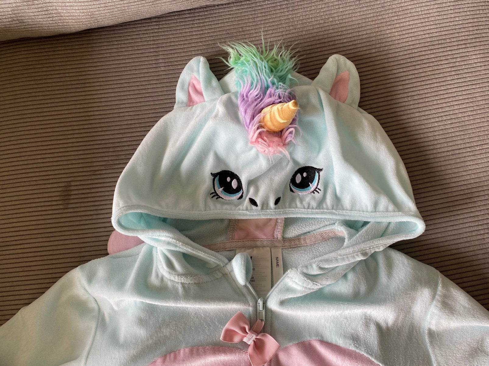 Mooie Unicorn Onesie van H&M.maat 134/140., Kinderen en Baby's, Kinderkleding | Maat 134, Nacht- of Onderkleding, Gebruikt, Meisje
