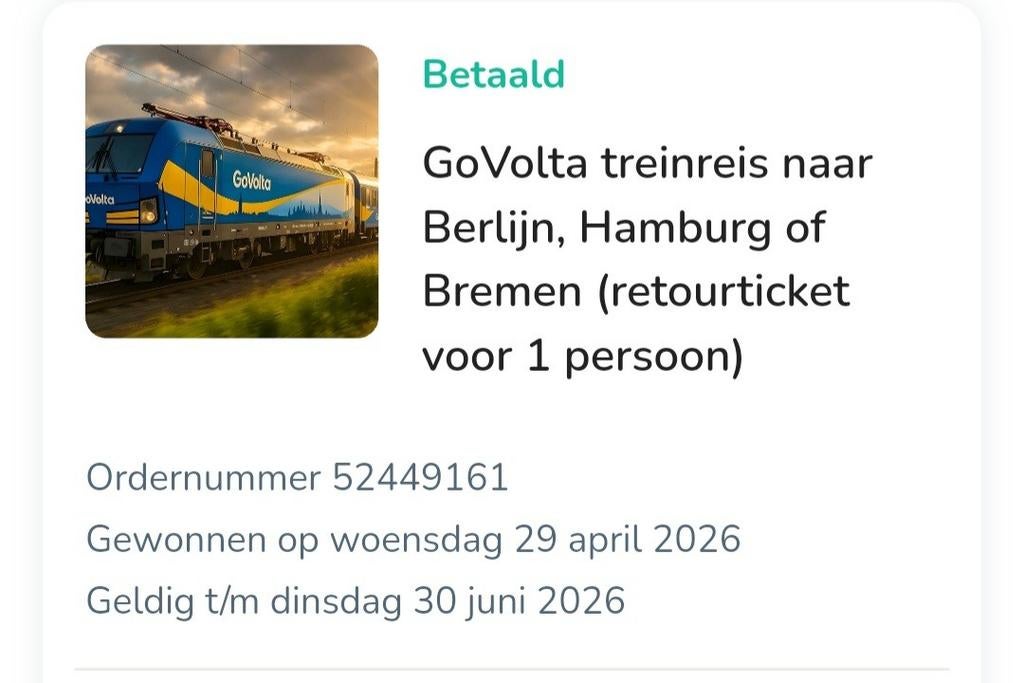 Treinkaartje, Tickets en Kaartjes, Eén persoon