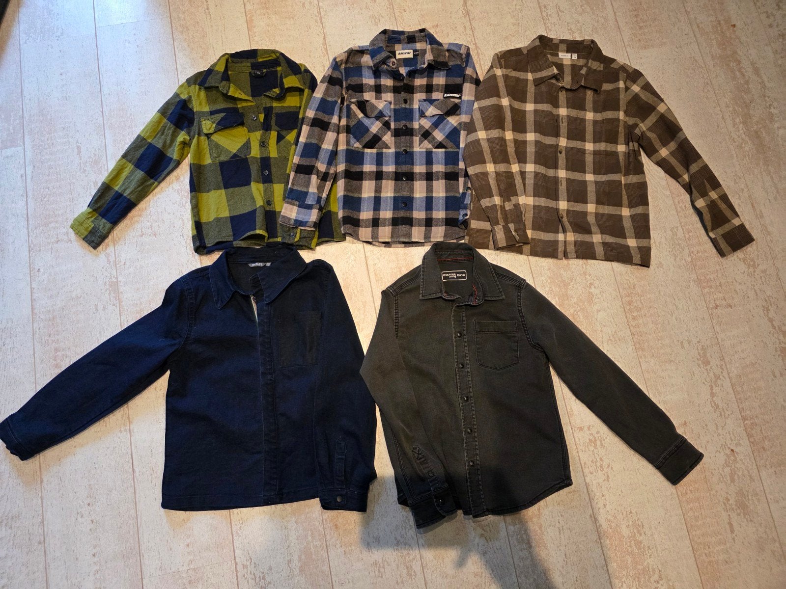 Jongens overhemden/overshirts maat 134/140 (5 stuks), Gebruikt, Name It, Raizzed, Quapi, Overhemd of Blouse, Ophalen of Verzenden
