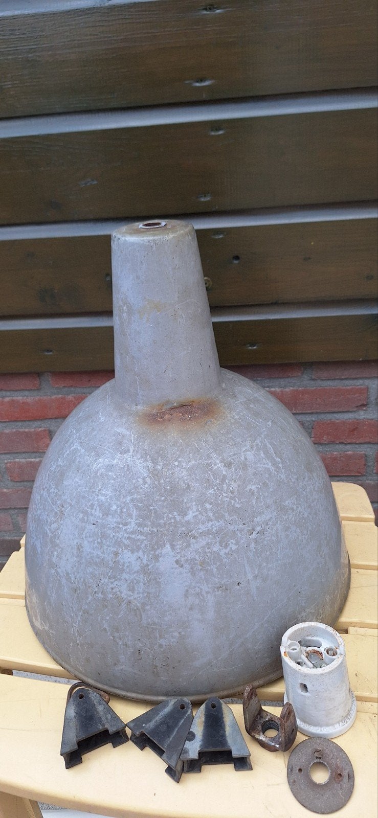 Vintage industriële hanglamp, Ophalen, Gebruikt, Vintage industrieel