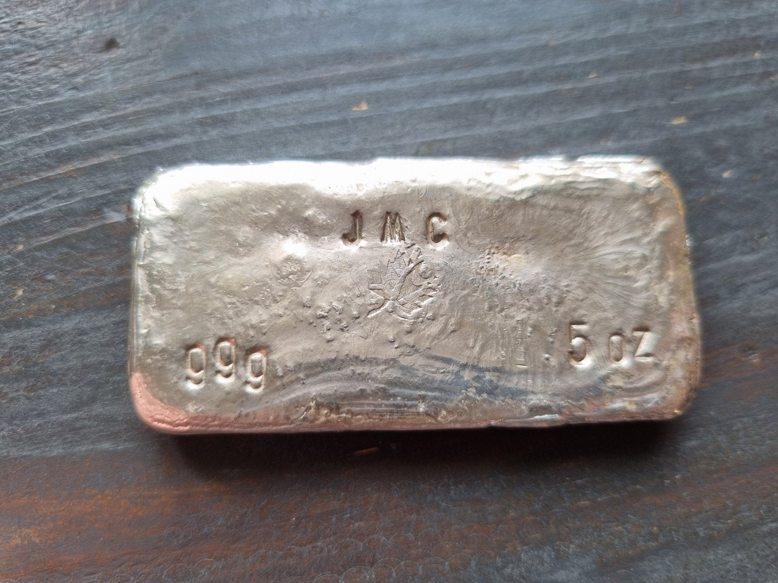 gegoten zilverbaar 5 oz, Postzegels en Munten, Ophalen of Verzenden, Zilver