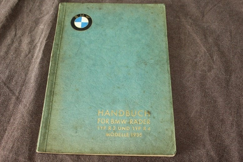 BMW typ R2 R4 modell 1935 motorrad handbuch instructie boek, Ophalen of Verzenden, BMW