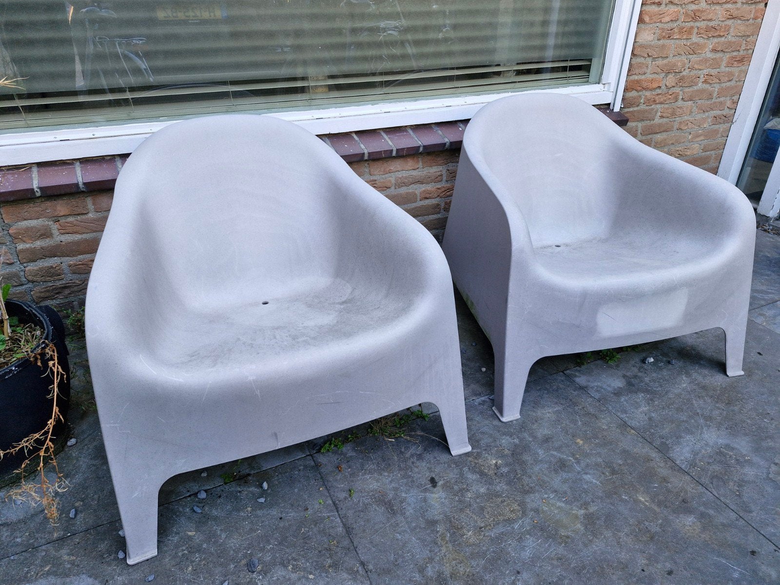 IKEA Skarpö stoelen - 2 stuks, Tuin en Terras, Tuinstoelen, Ophalen, Gebruikt, Kunststof, Stapelbaar