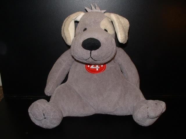 HAPPY HORSE HOND VELOURS GRIJS MET ROOD PLAATJE MET, Ophalen of Verzenden, Nieuw, Overige typen