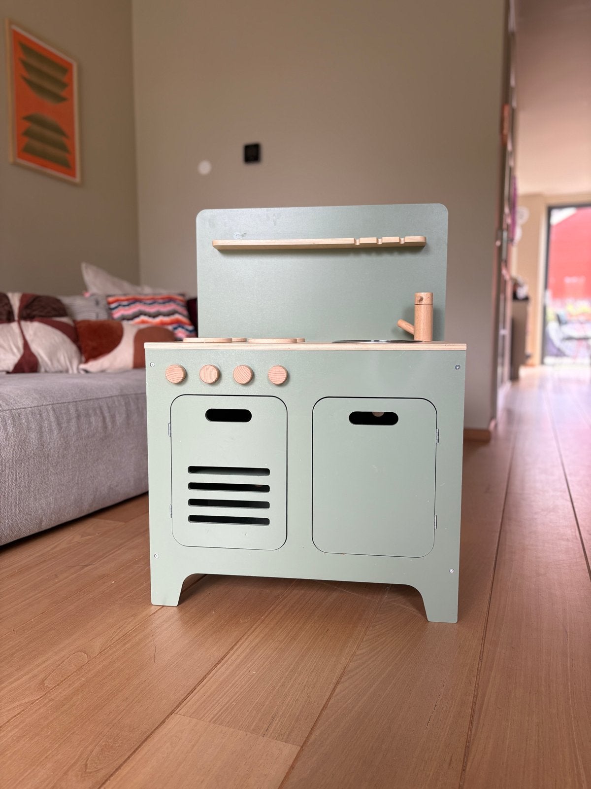 Petit amelie speelkeuken “olive”, Ophalen, Zo goed als nieuw, Hout, Speelkeuken