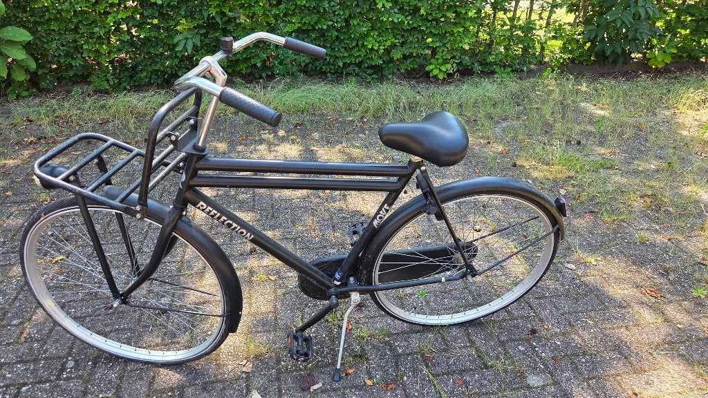 Matzwarte Reflection herenfiets - 28 inch, Terugtraprem, Gebruikt, 49 tot 53 cm, Ophalen
