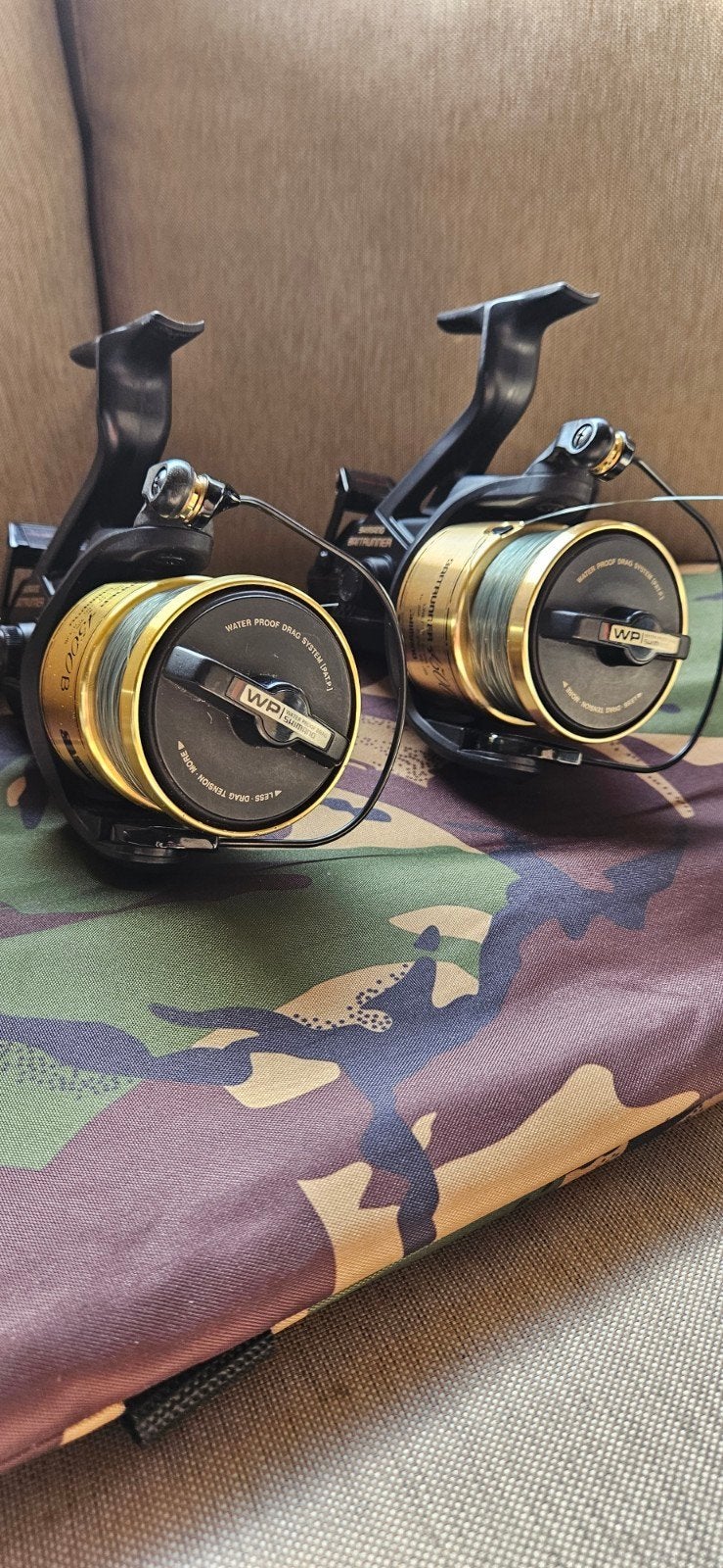 shimano 4500B baitrunner gouden spoel., Ophalen, Gebruikt, Molen