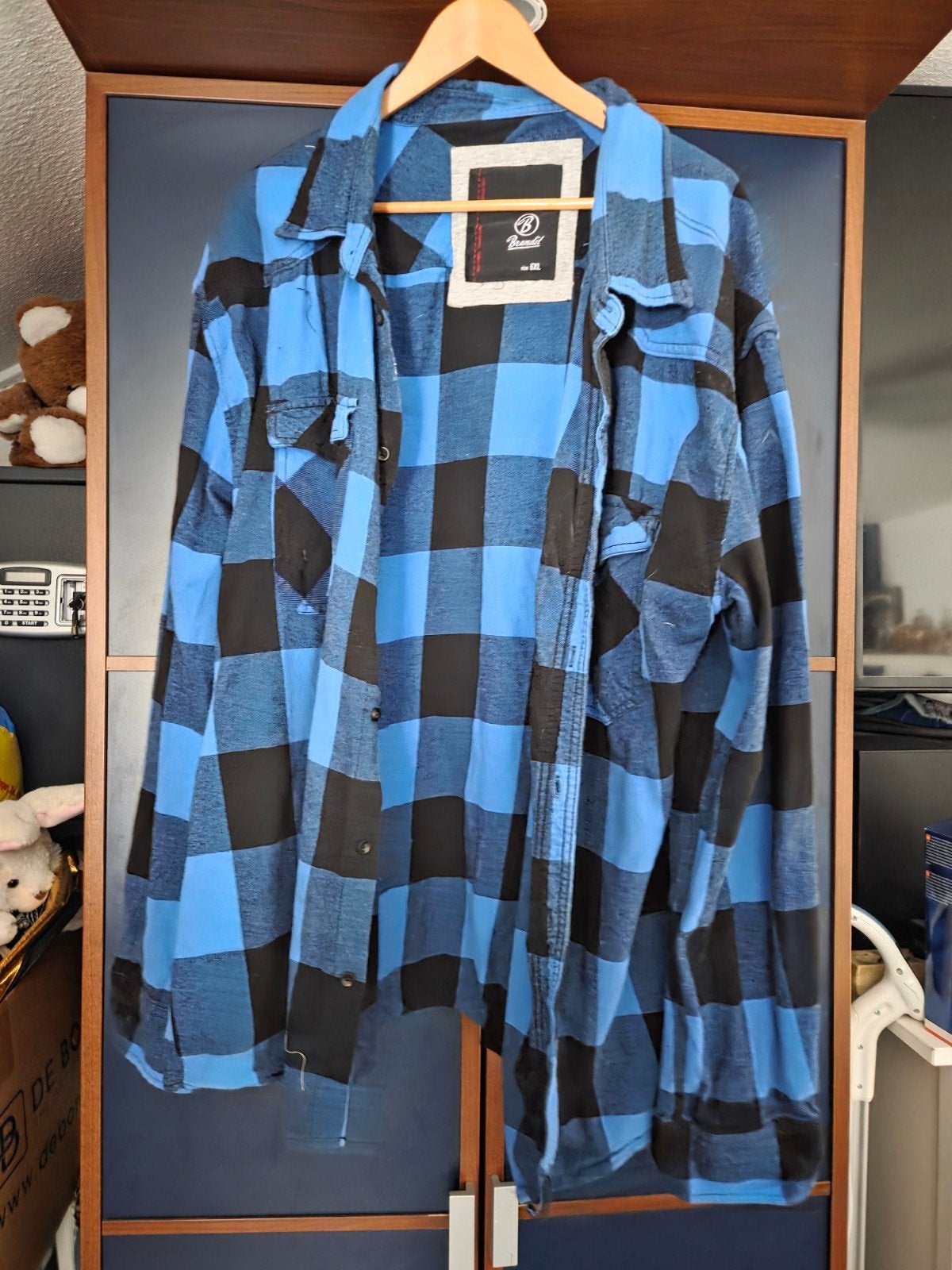 3 blauwe houthakkers overhemden, Kleding | Heren, Ophalen of Verzenden, Gedragen, Blauw, Overige halswijdtes