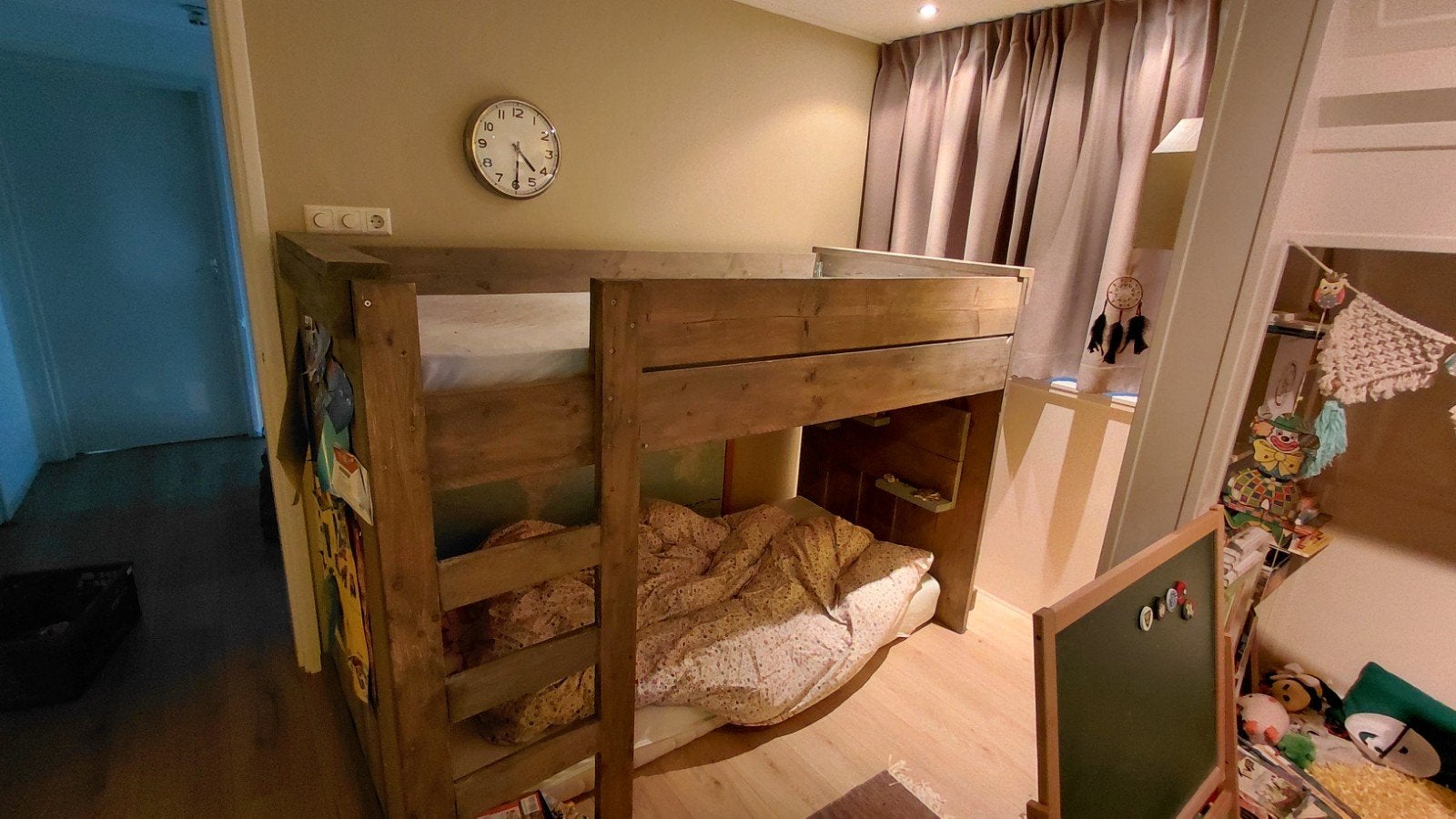 Stevig houten halfhoogslaper makkelijk te monteren, Ophalen, Gebruikt, 90 cm, Eenpersoons