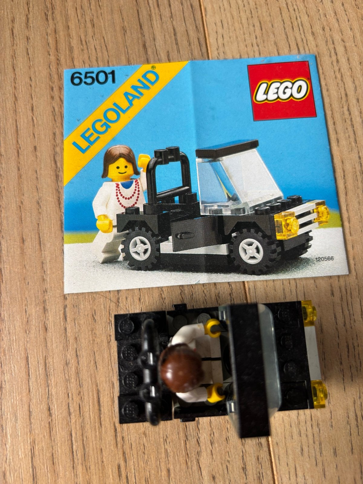 9983)Lego Legoland 6501 Sportwagen met minifiguur, Gebruikt, Lego, Ophalen of Verzenden, Compleet
