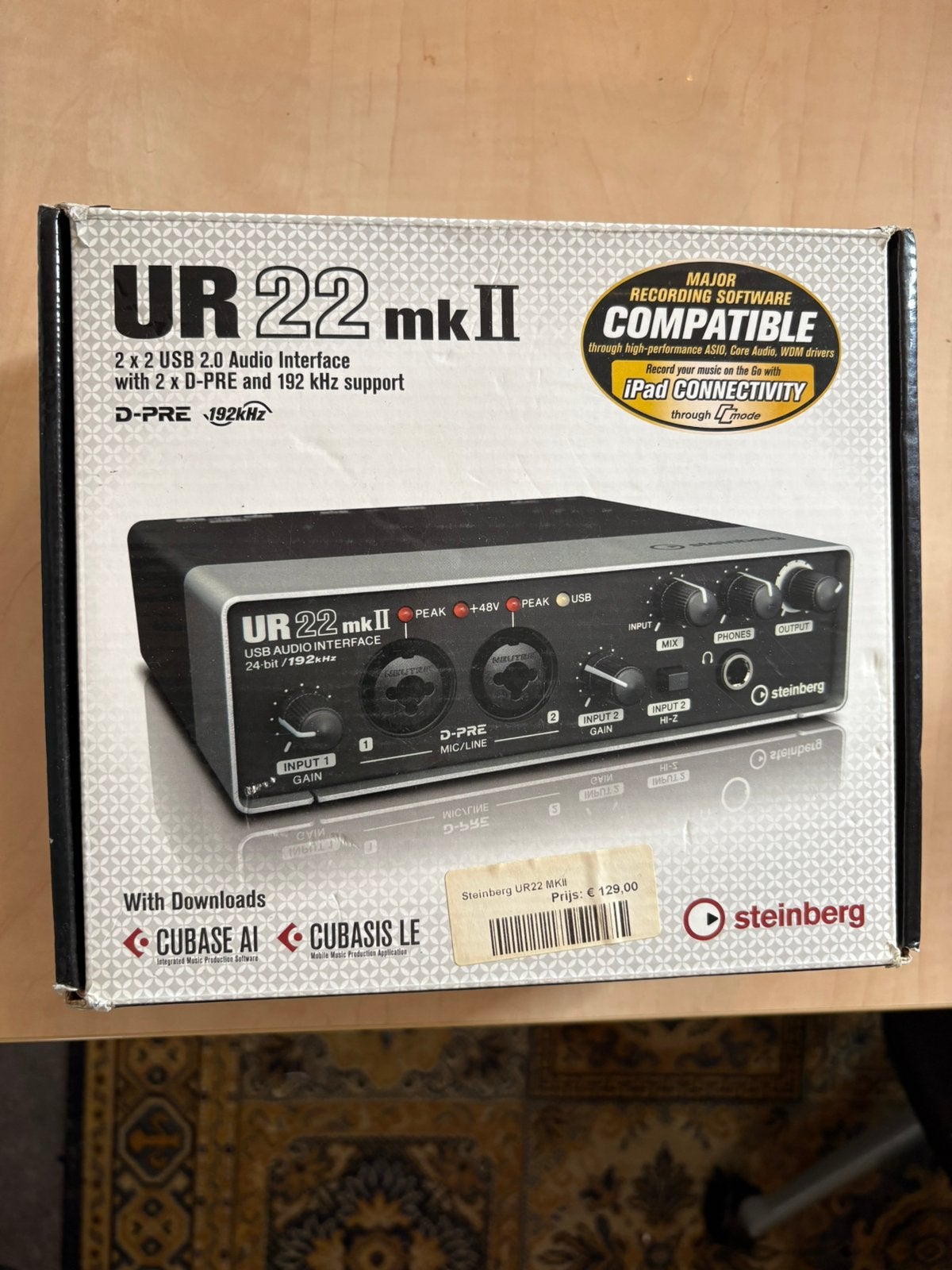 Steinberg UR22 mkII, Computers en Software, Ophalen of Verzenden, Zo goed als nieuw