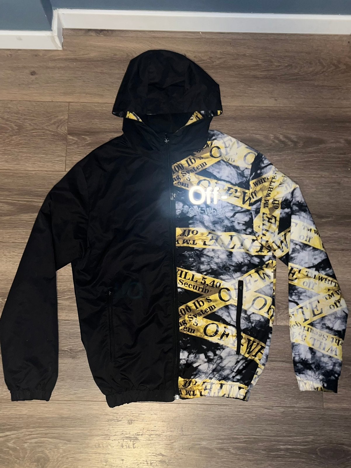 Off white jas, Kleding | Heren, Ophalen of Verzenden, Zo goed als nieuw, Maat 46 (S) of kleiner, Zwart