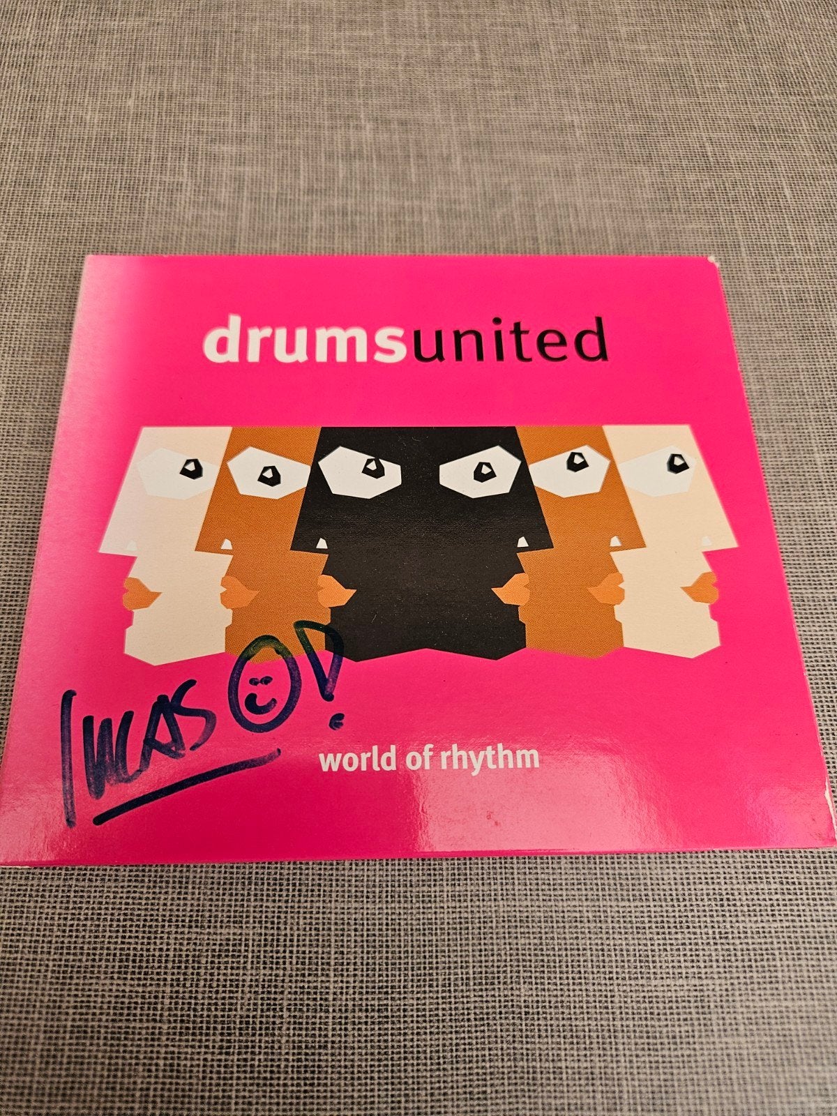 Drums United - World of Rhythm CD - Gesigneerd, Ophalen of Verzenden, Zo goed als nieuw, Album, Gesigneerd