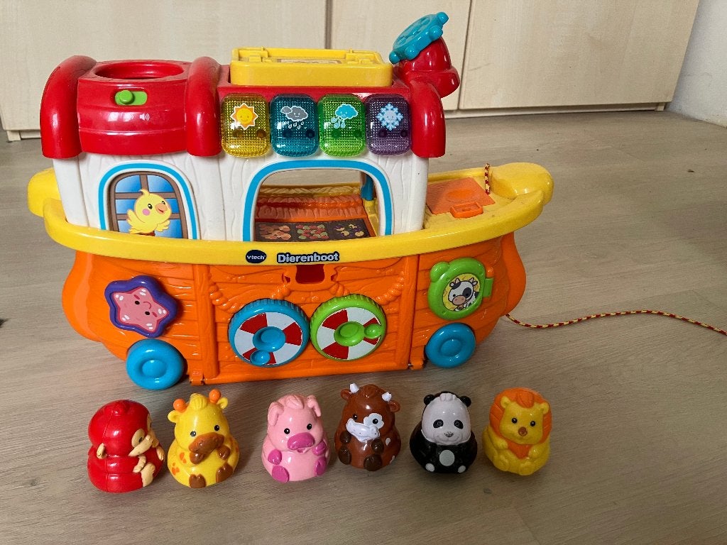 VTech Dierenboot met 6 diertjes - boot dieren, Kinderen en Baby's, Speelgoed | Vtech, Ophalen of Verzenden, Gebruikt, 6 maanden tot 2 jaar