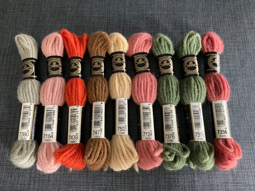 Borduurgaren DMC ... Colbertwol .. 9 stuks, Ophalen, Zo goed als nieuw, Handborduren, Borduurgaren of Zijde