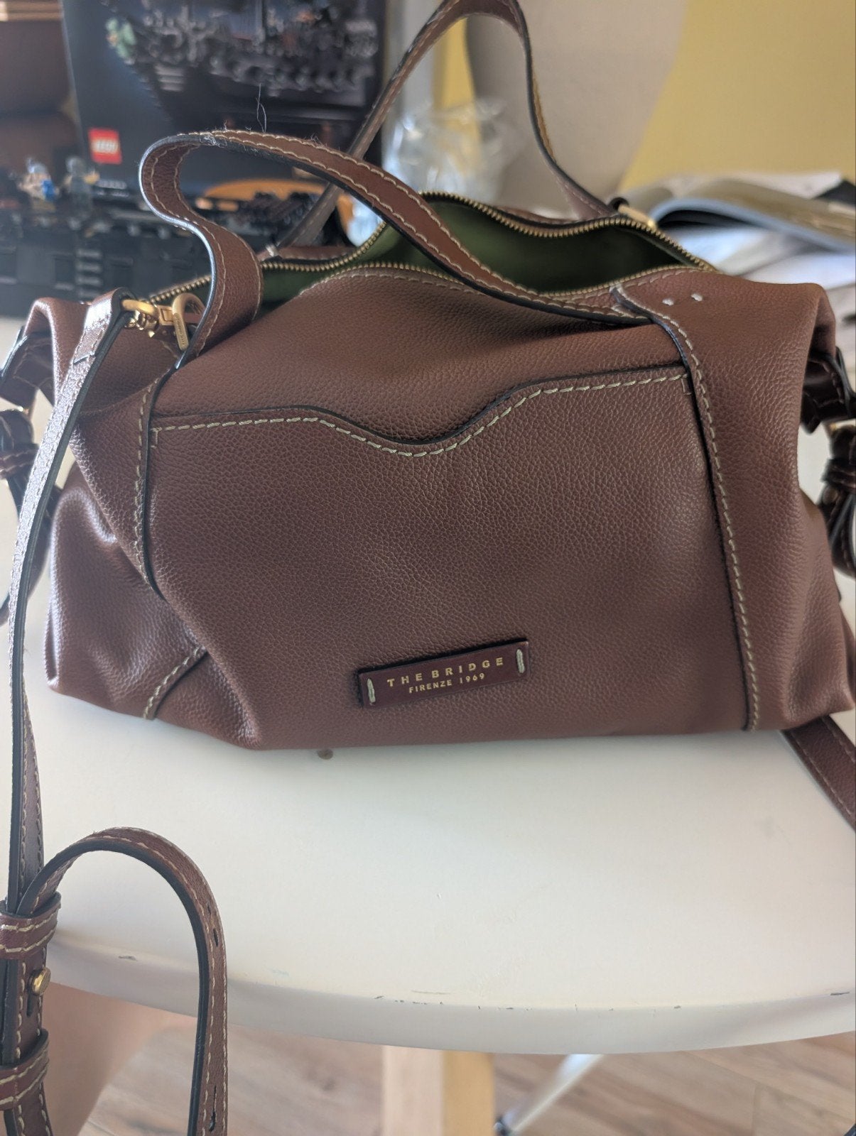 Nieuwe The Bridge Gemma Handtas - Bruin Leer, Ophalen of Verzenden, Nieuw, Bruin, Handtas