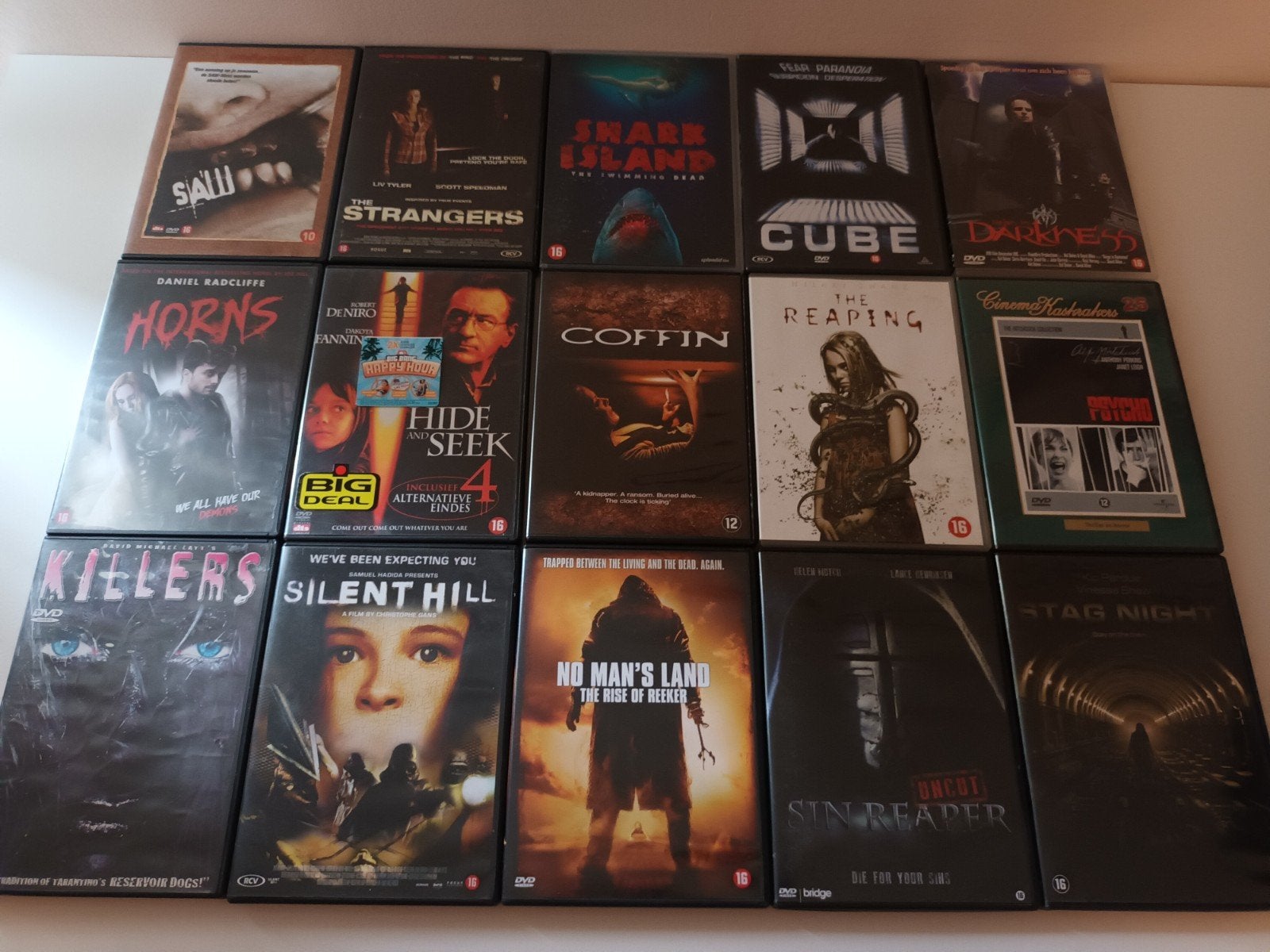 45 horror dvds, Vanaf 16 jaar, Ophalen of Verzenden, Zo goed als nieuw, Overige genres