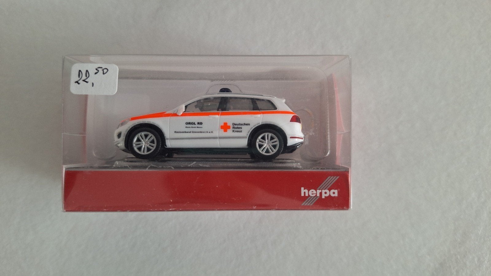 Herpa Volkswagen Touareg DRK Deutsches Rotes Kreuz, Ophalen of Verzenden, Nieuw, Auto, Herpa