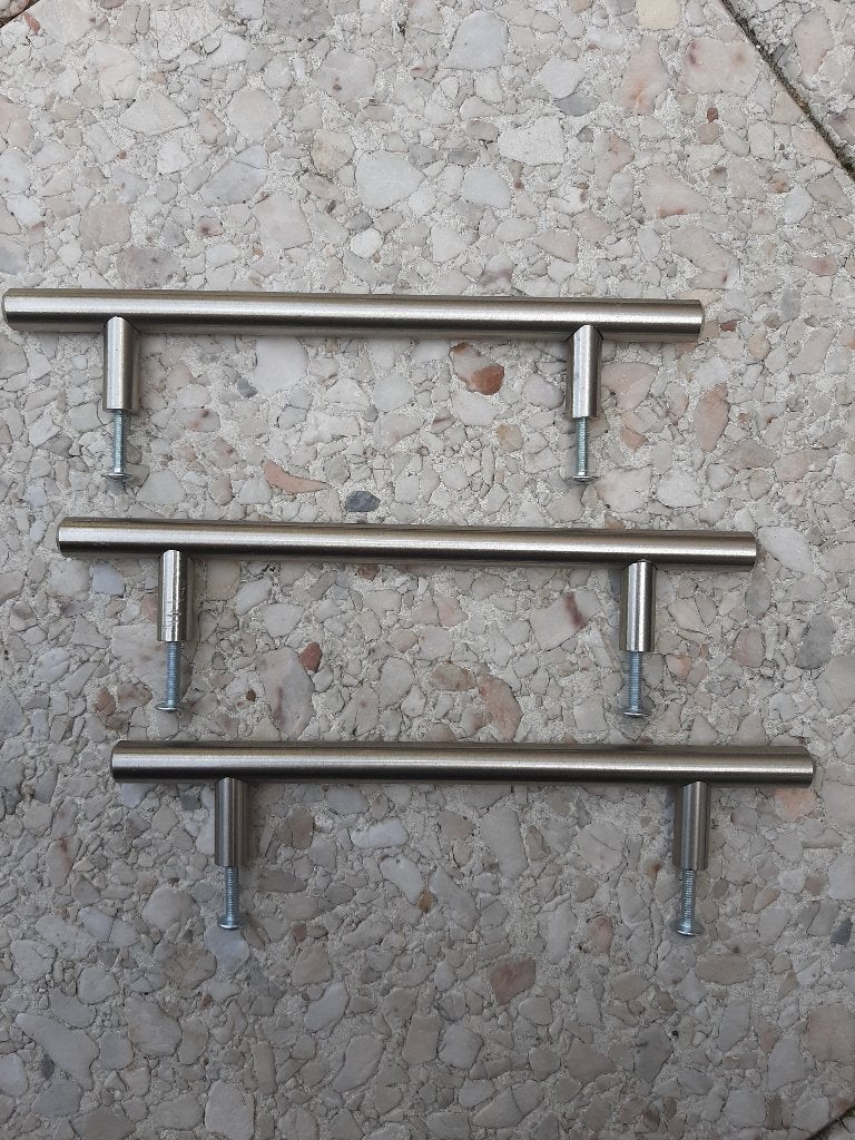 Handgreep RVS 190x33mm montage h-o-h 128mm (3st.), 100 tot 250 mm, Overige typen, Ophalen of Verzenden, Zo goed als nieuw