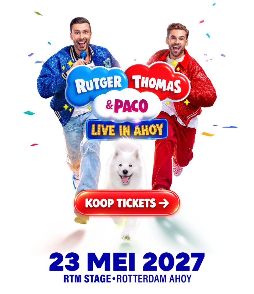 4 kaarten 'Supervooraan' Rutger, Thomas en Paco - Live Ahoy, Tickets en Kaartjes, Drie personen of meer, Mei