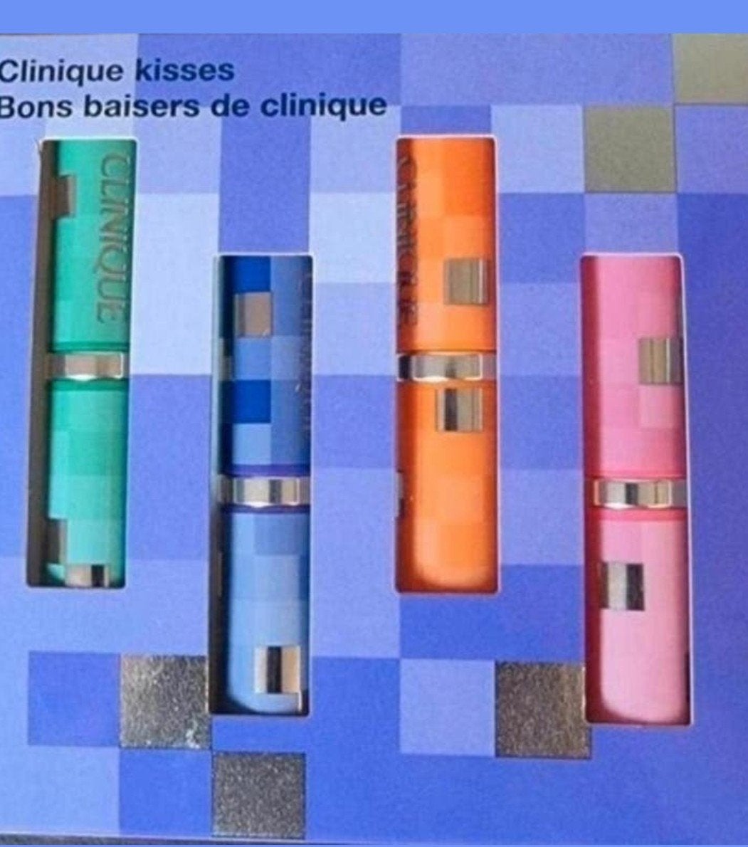 Set van Clinique Kisses lipsticks + Tasje van Clinique, Gebruikt, Lippen, Ophalen of Verzenden, Make-up