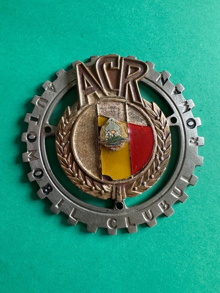 ACR Automobil Clubul Roman badge bordje. Voor Uw oldtimer., Ophalen of Verzenden, Gebruikt, Gebruiksvoorwerp