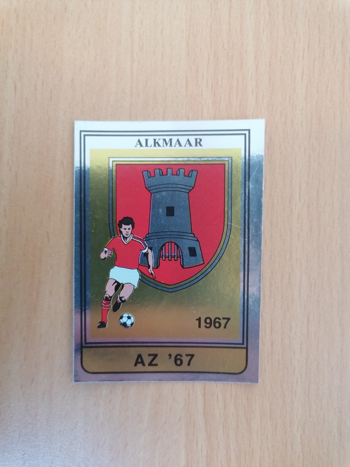 Panini Voetbal 85 #20 AZ'67 embleem., Ophalen of Verzenden, Zo goed als nieuw, Plaatje